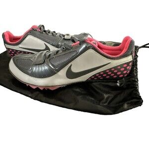 Nike Zoom Rival S5 Track & Field Spikes Gray/Pink 383822-001 S Mens 8 Womens 9.5